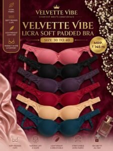 Velvette Vibe Licra Soft Padded Bra (Size 30 to 40) 90d726ef bbd3 455b 9400 79e5ff6016f7